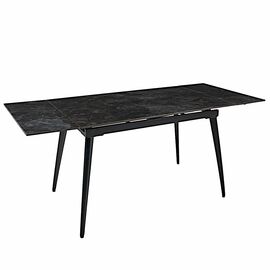 Стол керамический DENVER  UMBER GLOSS 120, каркас черный | Интернет магазин мебели и декора LifeDekor