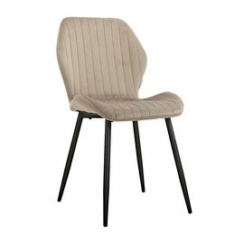 Стул MOLLY велюр шоколад, каркас черный | Интернет магазин мебели и декора LifeDekor