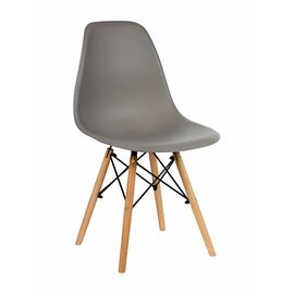 Стул пластиковый Eames DSW серо-коричневый | Интернет магазин мебели и декора LifeDekor