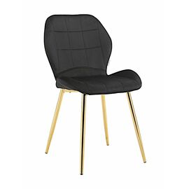 Стул SALLY велюр черный, каркас золото | Интернет магазин мебели и декора LifeDekor