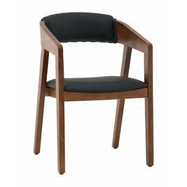 Стул Вудкерри S каркас дерево цвет темный орех экокожа черный | Интернет магазин мебели и декора LifeDekor