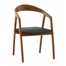 Стул Вудмилан каркас дерево цвет темный орех экокожа черный | Интернет магазин мебели и декора LifeDekor