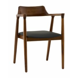 Стул Вудримини каркас дерево цвет темный орех экокожа черный | Интернет магазин мебели и декора LifeDekor