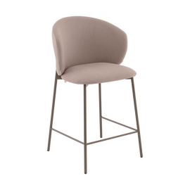 Стул полубарный Блейз велюр бежевый, каркас бежево-серый | Интернет магазин мебели и декора LifeDekor