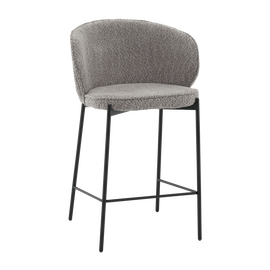 Стул полубарный Тисдейл букле серый | Интернет магазин мебели и декора LifeDekor