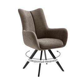 Стул DikLine 351 поворотный BL05 капучино, ножки черные | Интернет магазин мебели и декора LifeDekor