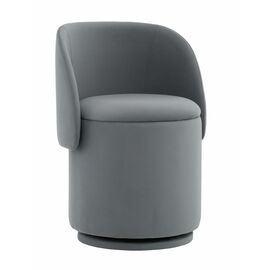 Пуф-трансформер Таунсвилл вращающийся с ящиком велюр серый | Интернет магазин мебели и декора LifeDekor