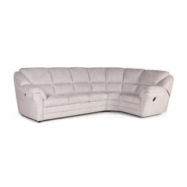 San-Remo угловой диван-кровать с реклайнером, микромех Rozy ivory | Интернет магазин мебели и декора LifeDekor