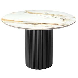Стол Aura D110, керамогранит Calacatte gold мрамор, чёрный | Интернет магазин мебели и декора LifeDekor
