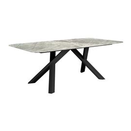 Стол DikLine KS220 керамика серый мрамор С20 глянец /опоры черные | Интернет магазин мебели и декора LifeDekor