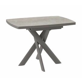 Стол LEONEL-110 (110/145 х 80 /камень бежевый-HPL/капучино) | Интернет магазин мебели и декора LifeDekor