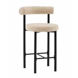 Стул полубарный Флорео букле бежевый | Интернет магазин мебели и декора LifeDekor