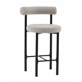 Стул полубарный Флорео букле светло-серый | Интернет магазин мебели и декора LifeDekor