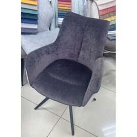 Стул МАРК 360 град., цвет B-22/LOTOS-12 серый, велюр / черный каркас М-City | Интернет магазин мебели и декора LifeDekor