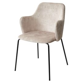Стул AMARETTO VBP206 античный светло-бежевый, велюр без пальчикового эффекта /черный каркас, М-City | Интернет магазин мебели и декора LifeDekor