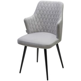 Стул HERMAN СВЕТЛО-СЕРЫЙ  BM-4, велюр / черный каркас М-City | Интернет магазин мебели и декора LifeDekor