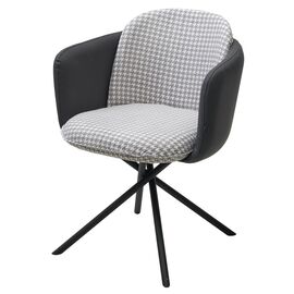 Стул ЛИЛУ ДАНС 180 град. поворотный, УЮТ ГРЕЙ КЛЫК / ORAKUL 998 Темно-серый / Черный каркас, M-City | Интернет магазин мебели и декора LifeDekor