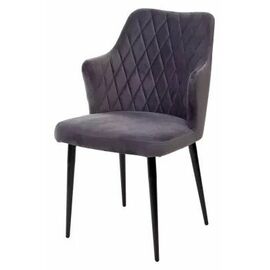 Стул HERMAN СЕРЫЙ #27, велюр / черный каркас М-City | Интернет магазин мебели и декора LifeDekor