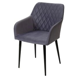 Стул BRANDY-X СЕРЫЙ #27, велюр / черный каркас М-City | Интернет магазин мебели и декора LifeDekor