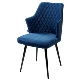 Стул HERMAN 360 град. СИНИЙ #29, велюр / черный каркас М-City | Интернет магазин мебели и декора LifeDekor