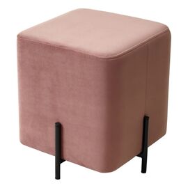 Пуф для гостиной ФЕЛИКС квадратный розовый #15, велюр / черный каркас М-City | Интернет магазин мебели и декора LifeDekor