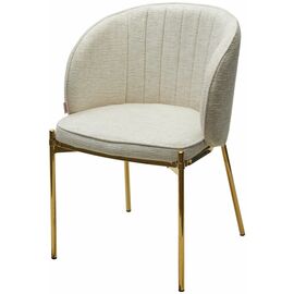 Стул DIANA Modica-40 бежево-белый, ткань / золотой каркас, ®DISAUR | Интернет магазин мебели и декора LifeDekor