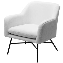 Кресло SHEEP NINI-01 Белый, teddy / черный каркас М-City | Интернет магазин мебели и декора LifeDekor