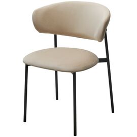 Стул ЛЕОНАРДО H-06 Бежевый, велюр / черный каркас М-City | Интернет магазин мебели и декора LifeDekor