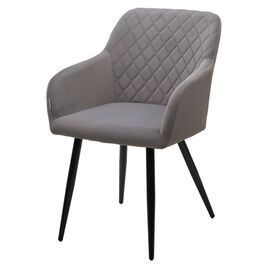 Стул BRANDY 505-35 Серый, велюр "беспальчиковый" / черный каркас, М-City | Интернет магазин мебели и декора LifeDekor