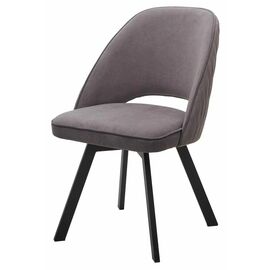 Стул DUNA, цвет B28 Темно-серый, велюр / черный каркас, поворот.360 град. М-City | Интернет магазин мебели и декора LifeDekor