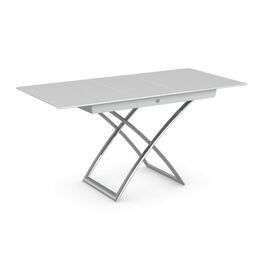 Стол MAGIC-J CS/5041-G, P77 chrome/ P64 white/ glass GXW extrawhite | Интернет магазин мебели и декора LifeDekor