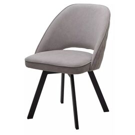 Стул DUNA, цвет B22 Серый, велюр / черный каркас, поворот.360 град. М-City | Интернет магазин мебели и декора LifeDekor