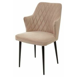 Стул HERMAN БЕЖЕВЫЙ #5, велюр / черный каркас М-City | Интернет магазин мебели и декора LifeDekor