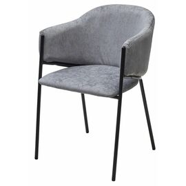 Стул ДИЛЛ, цвет RAIN 17 серый, велюр / черный каркас М-City | Интернет магазин мебели и декора LifeDekor