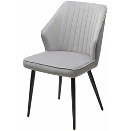 Стул SEATTLE-V СВЕТЛО-СЕРЫЙ BM-4, велюр / черный каркас М-City | Интернет магазин мебели и декора LifeDekor