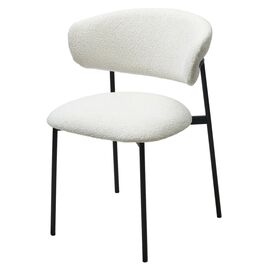 Стул ЛЕОНАРДО Soul 000 Белый, букле / черный каркас М-City | Интернет магазин мебели и декора LifeDekor