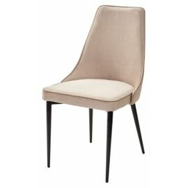 Стул NEPAL-P БЕЖЕВЫЙ #5, велюр/ черный каркас М-City | Интернет магазин мебели и декора LifeDekor