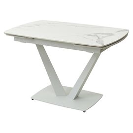 Стол ALATRI 120 GLOSS STATUARIO WHITE SINTERED STONE / WHITE М-City | Интернет магазин мебели и декора LifeDekor
