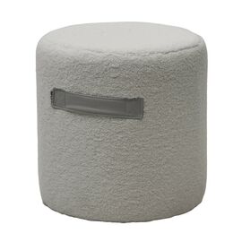 Пуф для гостиной HARTA NINI-01 Белый, teddy  / TKS-07 серый, экокожа М-City | Интернет магазин мебели и декора LifeDekor