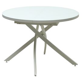 Стол ДАРИО D110 раскладной Белый, стекло/ Белый каркас М-City | Интернет магазин мебели и декора LifeDekor