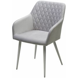 Стул BRANDY-X СВЕТЛО-СЕРЫЙ BM-4, велюр / белый каркас, велюр М-City | Интернет магазин мебели и декора LifeDekor
