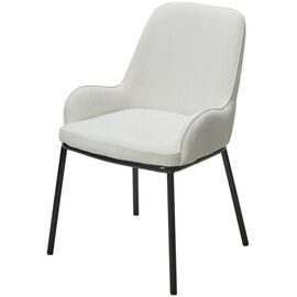 Стул BRIO CATO-01 Белый, фактурная ткань / черный каркас, ®DISAUR | Интернет магазин мебели и декора LifeDekor