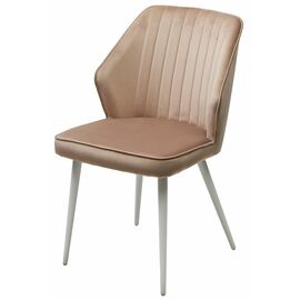 Стул SEATTLE-V БЕЖЕВЫЙ #5, велюр / белый каркас М-City | Интернет магазин мебели и декора LifeDekor