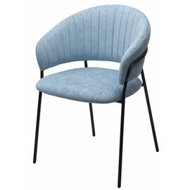 Стул ГЕММА, цвет RAIN 13 blue, велюр / черный каркас М-City | Интернет магазин мебели и декора LifeDekor