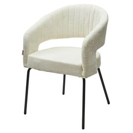 Стул SNUG 3018-01 белый, шенилл / черный каркас, ®DISAUR | Интернет магазин мебели и декора LifeDekor