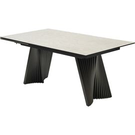 Стол YOAKIM 180 TL-102 Бежевый мрамор, испанская керамика / Темно-серый каркас, ®DISAUR | Интернет магазин мебели и декора LifeDekor