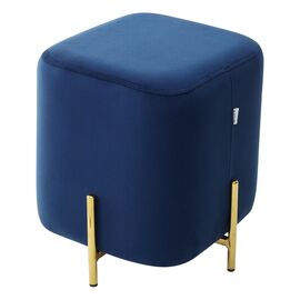 Пуф для гостиной ARES BLUVEL-86 NAVY BLUE / GOLD М-City | Интернет магазин мебели и декора LifeDekor