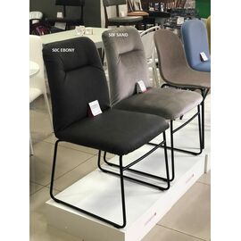 Стул GRETA CB/1904 MET.P15 MATT BLACK/ VENICE S0F SAND | Интернет магазин мебели и декора LifeDekor