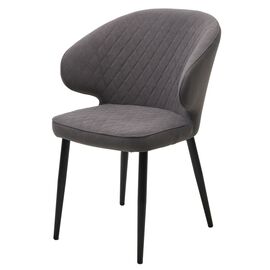 Стул ХИЛТОН, цвет B28 Темно-серый, велюр / черный каркас М-City | Интернет магазин мебели и декора LifeDekor