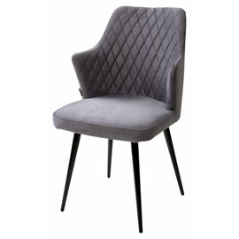 Стул HERMAN 360 град. СЕРЫЙ #27, велюр / черный каркас М-City | Интернет магазин мебели и декора LifeDekor